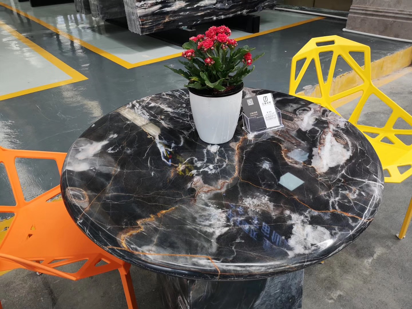 Gorgeous Veins Black Marble Slabs, Black & White Marble Tiles