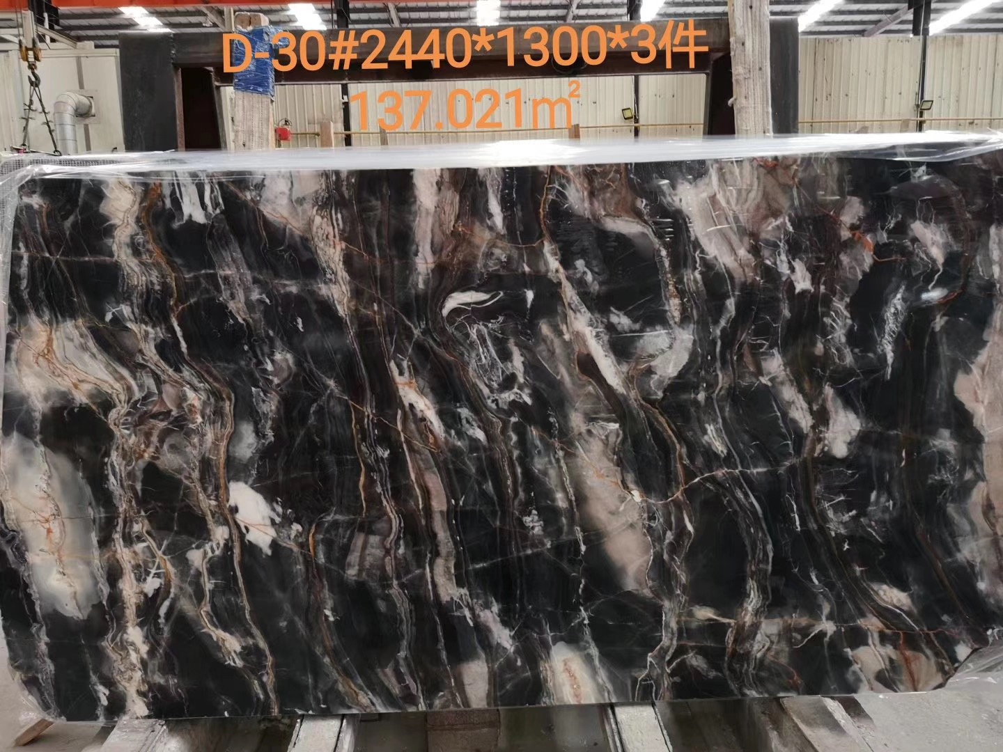 Gorgeous Veins Black Marble Slabs, Black & White Marble Tiles