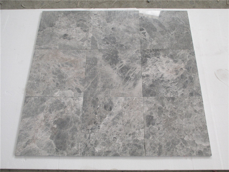 Hermes Grey Marble Slabs Tiles, Dark Grey Marble Wall Cladding