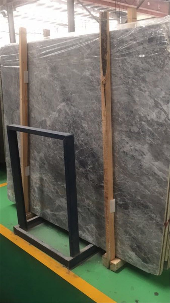 Hermes Grey Marble Slabs Tiles, Dark Grey Marble Wall Cladding