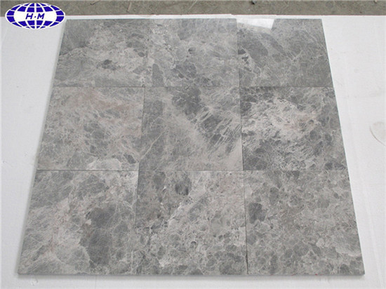 Hermes Grey Marble Slabs Tiles, Dark Grey Marble Wall Cladding
