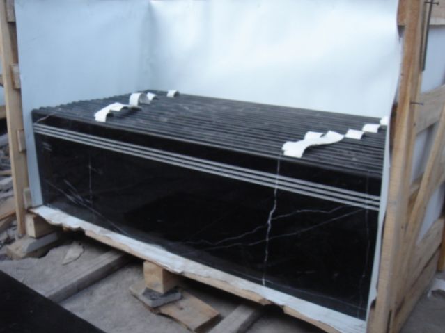 Nero Marquina Marble Slabs, Nero Marquina Black Marble Tiles