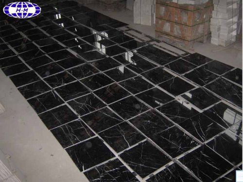 Nero Marquina Marble Slabs, Nero Marquina Black Marble Tiles
