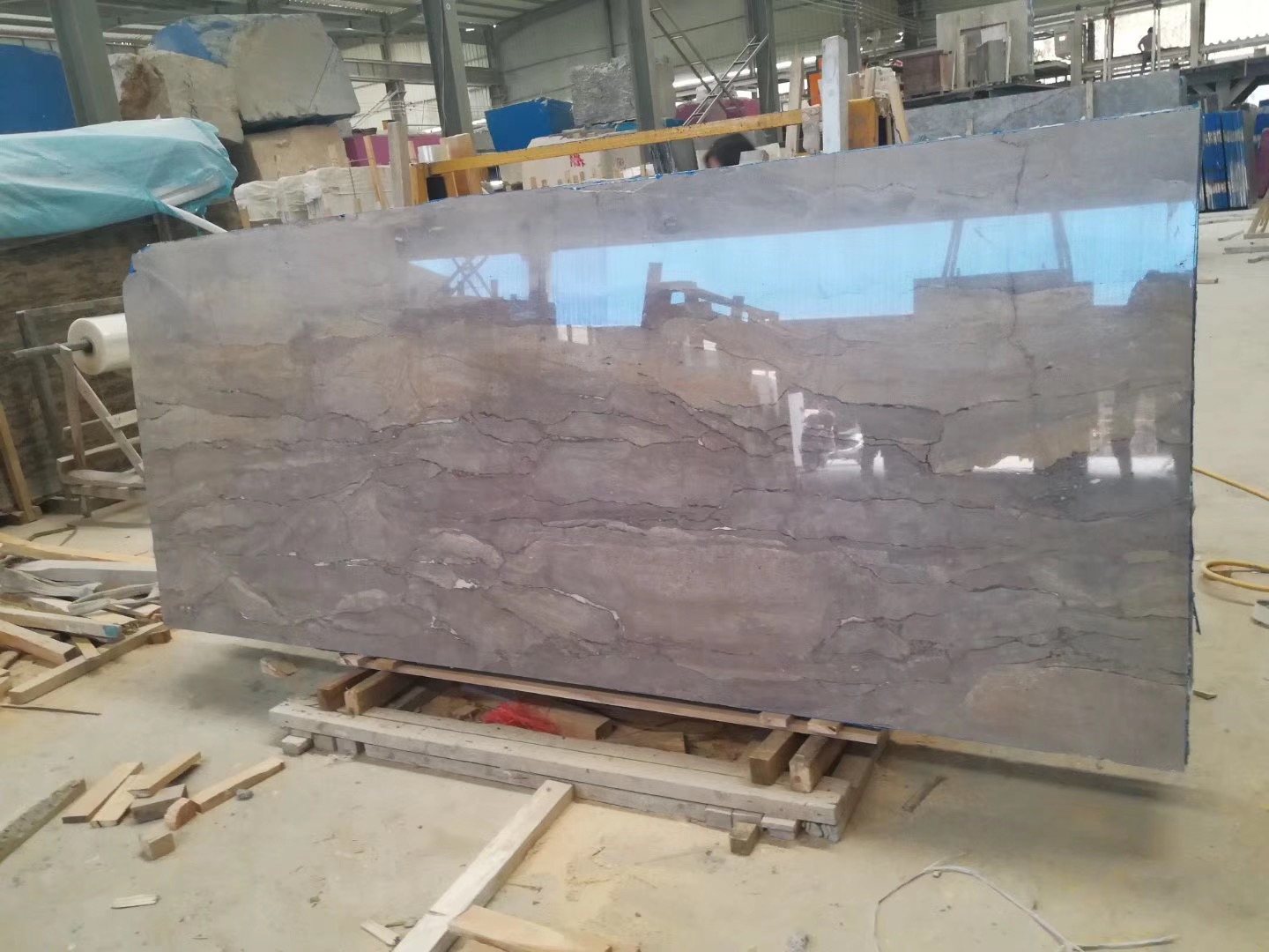 Purple Grey Marble Slabs, Tiles
