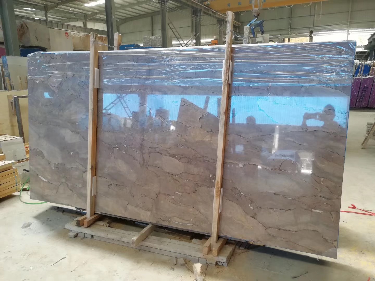 Purple Grey Marble Slabs, Tiles