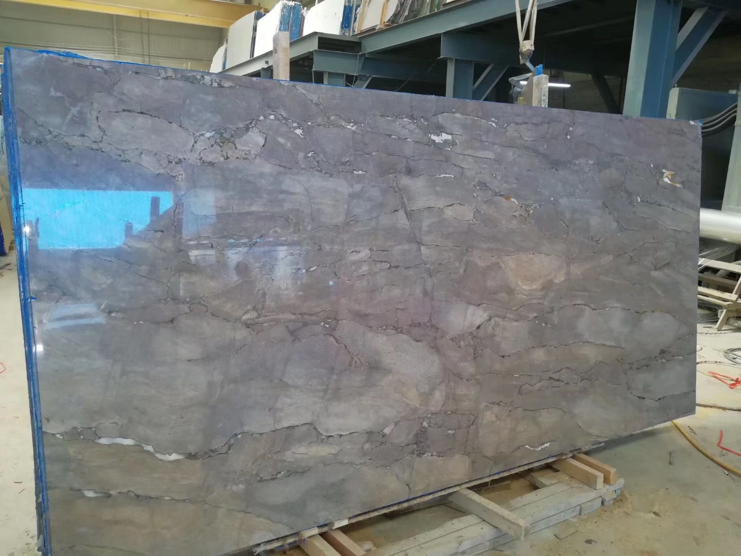 Purple Grey Marble Slabs, Tiles