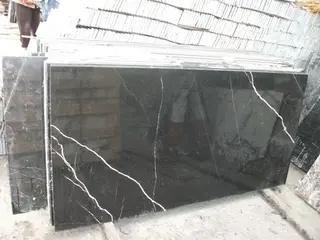 Nero Marquina Marble Slabs, Nero Marquina Black Marble Tiles