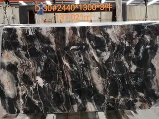 Gorgeous Veins Black Marble Slabs, Black & White Marble Tiles