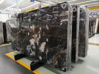 Gorgeous Veins Black Marble Slabs, Black & White Marble Tiles