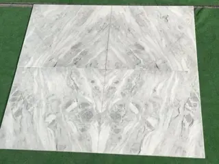 Book-matched Chinese Elegant White Marble