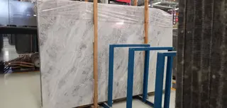 Elegant White Marble Slab