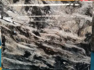 Gorgeous Veins Black Marble Slabs, Black & White Marble Tiles