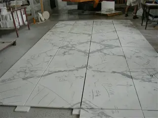 Italy White Statuario Marble Slab for Wall Decoration, Countertop