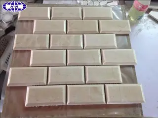 Beige Brick Marble Mosaic Tiles, Carrara Brick Pavers