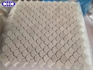 Fish Scale Marble Mosaic Tiles, Carrara Shell Mosaic