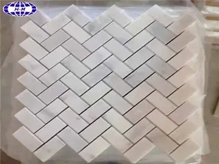Carrara Herringbone Mosaic Tile