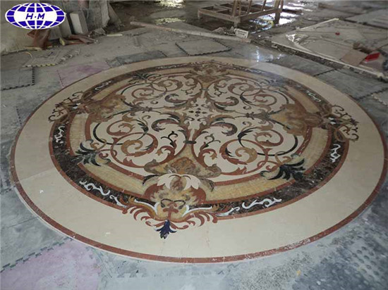 Custom Stone Medallions, Tile Compass Floor Medallions