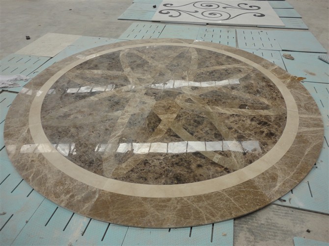 Light Emperador Marble Floor Pattern