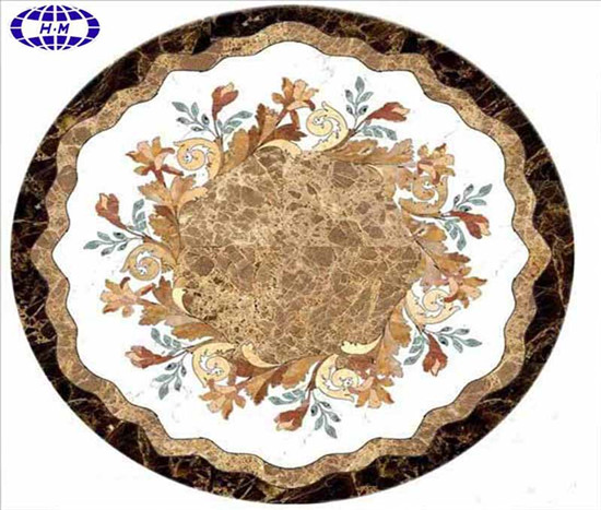 Marble Stone Water Jet Pattern, Water Jet Marble Inlay