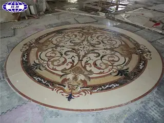 Custom Stone Medallions, Tile Compass Floor Medallions