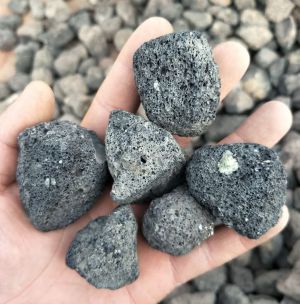 Decorative Black Volcanic Rock