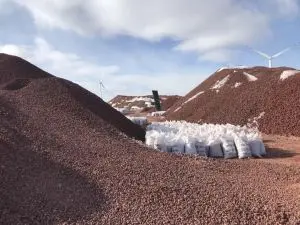 Natural Basalt Red Rock Stone