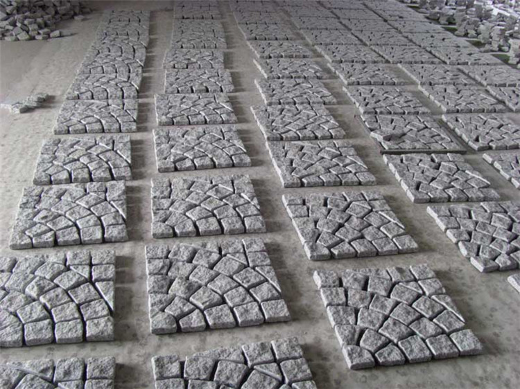 Fan-Shaped G603 Light Grey Granite, Natural Stone Driveway Paving