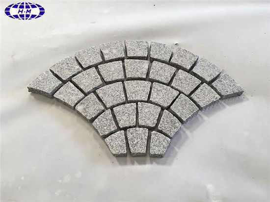 Fan-Shaped G603 Light Grey Granite, Natural Stone Driveway Paving