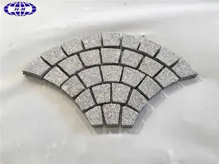 Fan-Shaped G603 Light Grey Granite, Natural Stone Driveway Paving