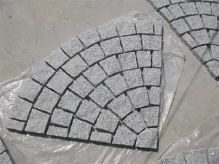 Fan-Shaped G603 Light Grey Granite, Natural Stone Driveway Paving