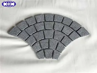 Fan Shaped G654 Dark Grey Granite Driveway Pavers, Paving Stone