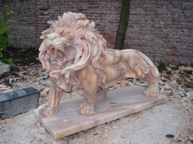 Marble Lion Statues