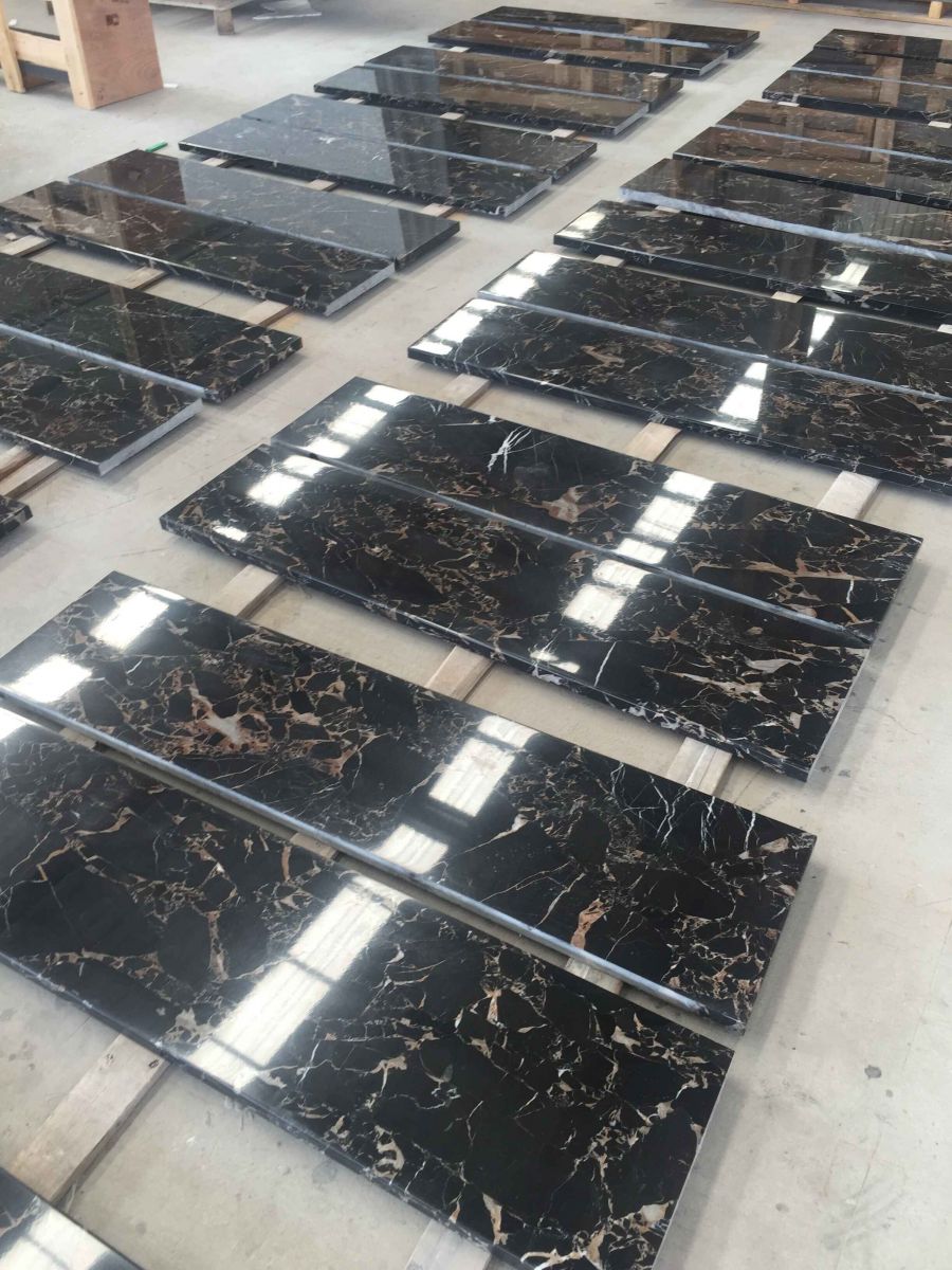 China Black and Gold Marble Stair Treads Factory - Hangmao