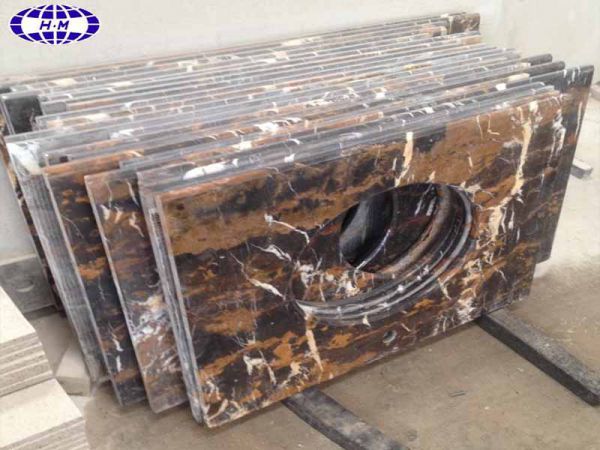 Portoro Marble Stone Bathroom Vanity