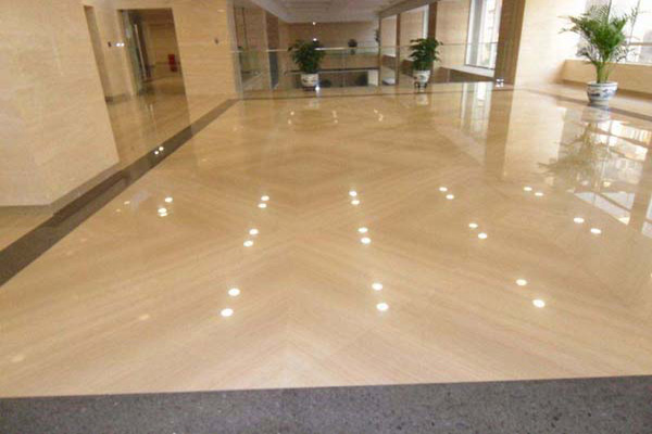 Italian Marble Wood Effect Floor Tiles In Bejing Huadian Building - Hangmao