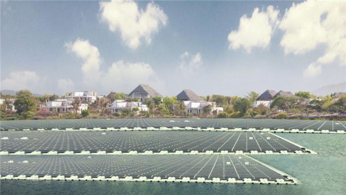 Floating PV Power Plant System On Water, HDPE Plastic Blow Molding