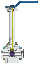 3-Piece Cryogenic Ball Valve, 1/2 Inch, Class 800, Floating Ball