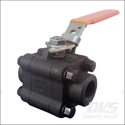 3 Piece Position Type Ball Valve, ASTM A105N, Class 800, 1 Inch