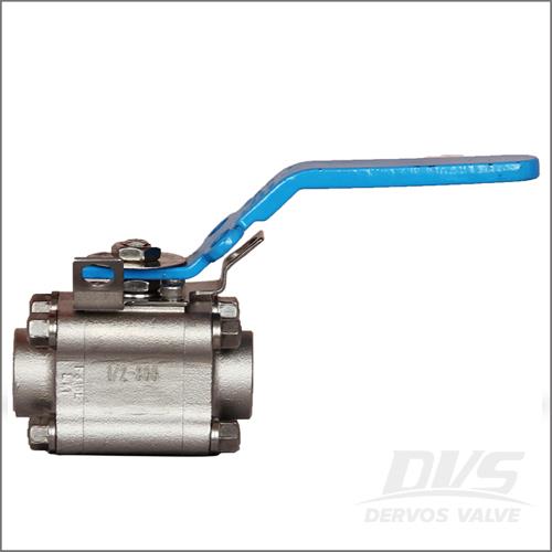 3 Piece Stainless Steel Ball Valve, ASTM F316L, 1 Inch, Class 800