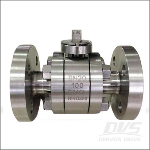 Forged Steel Actuated Ball Valve, F316L, DN20, PN100, RF Flanged