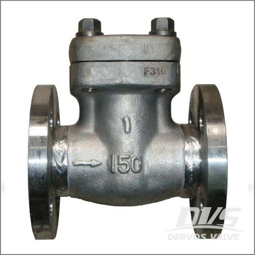 Forged Steel Lift Check Valve, ASTM A182 F316, Class 150, RF