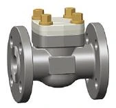 Integral Flanged Swing Check Valve, ASTM A105N, 3/4 Inch, Class 150