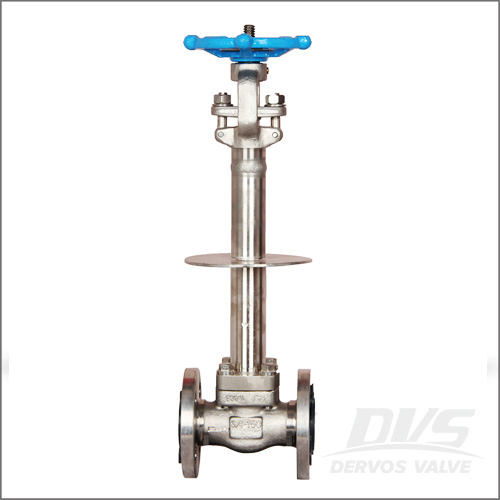 Integral Flanged Cryogenic Gate Valve, F304L, Class 150, 3/4 Inch