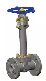 Integral Flanged Cryogenic Gate Valve, F304L, Class 150, 3/4 Inch