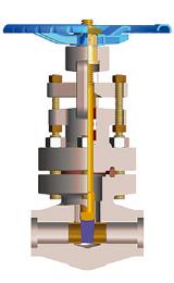 Bolted Bonnet A105 Gate Valve, 2500LB, 1 Inch, Full Bore, Threaded