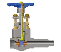 Extended Body Forged Gate Valve, A105N, 1 Inch, Class 800, Male NPT Extended Body Forged Gate Valve, A105N, 1 Inch, Class 800, Male NPT