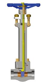 Forged Cryogenic Gate Valve, F316L, Class 1500, 1 In, Bolted Bonnet Forged Cryogenic Gate Valve, F316L, Class 1500, 1 In, Bolted Bonnet