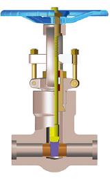 Pressure Seal Bonnet Gate Valve, ASTM A105N, Class 2500 LB, 1 Inch