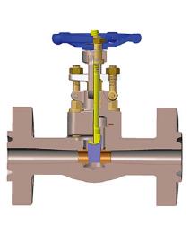 Integral Flanged Gate Valve, A105N, 1/2-4 Inch, 150-1500 LB