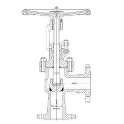 Angle Pattern Forged Globe Valve, DN50, PN16, RF, Industrial Usage